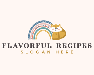 Daycare - Playful Rainbow Fox logo design