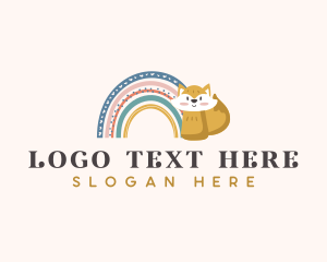 Cute - Playful Rainbow Fox logo design