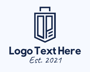 Suitcase - Blue Suitcase Lettermark logo design