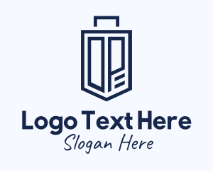 Blue Suitcase Lettermark Logo