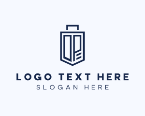 Baggage - Luggage Suitcase Letter DP logo design