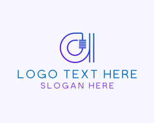 Professional - Modern Cyber Technology Letter A logo design