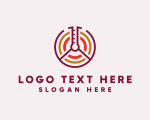 Temperature - Chemistry Temperature Target logo design