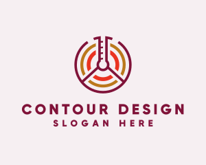 Chemistry Temperature Target logo design