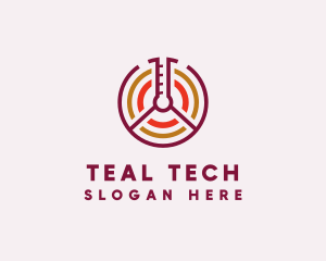 Chemistry Temperature Target logo design