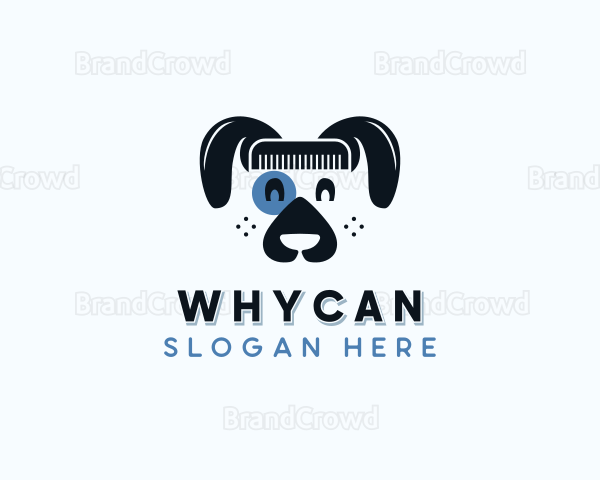 Grooming Dog Comb Logo