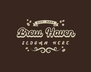 Brew - Coffee Bean Cafe logo design