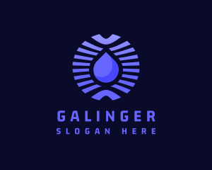 Natural Water Droplet Logo