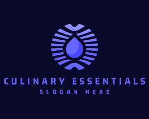 Natural Water Droplet logo design