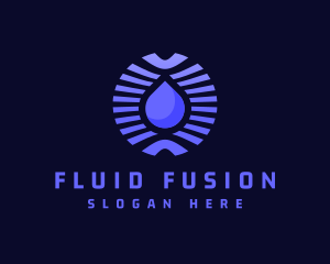 Natural Water Droplet logo design