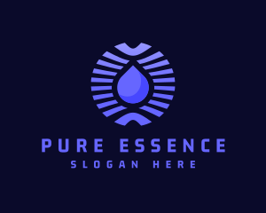 Natural Water Droplet logo design