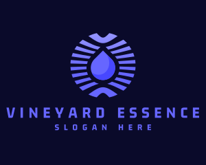 Natural Water Droplet logo design