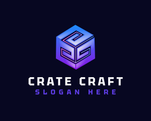 Crate - Technology Software Cube logo design