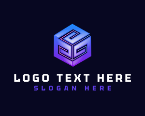 Geometric - Technology Software Cube logo design