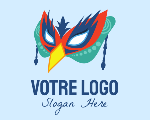 Festive Bird Mask Logo