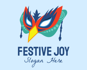 Festive Bird Mask logo design