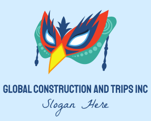 Carnival - Festive Bird Mask logo design