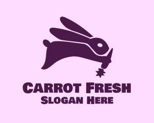 Carrot - Violet Bunny Carrot logo design