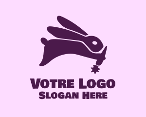 Violet - Violet Bunny Carrot logo design
