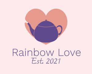 Violet Teapot Love logo design