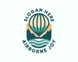 Hot Air Balloon Pin logo design