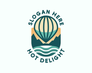 Hot Air Balloon Pin logo design