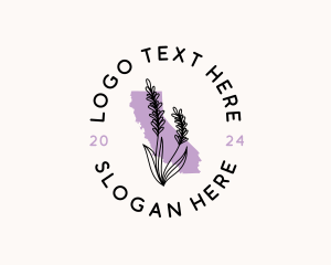 Map - California Lavender Flower logo design