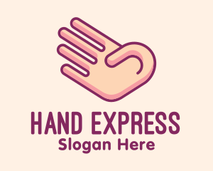 Sign Language - Number 4 Hand Gesture logo design