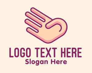Sign Language - Number Four Hand Gesture logo design