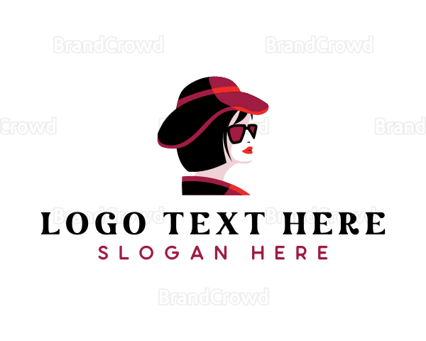 Woman Hat Shades Logo