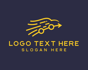 Logistics - Golden Arrow Car logo design