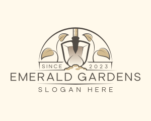 Shovel Plant Gardening logo design