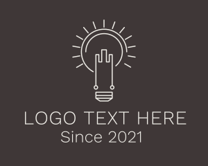 Innovate - Solar Tech Bulb logo design