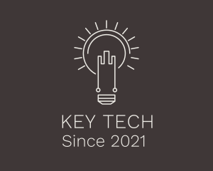 Solar Tech Bulb logo design