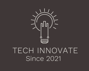 Innovate - Solar Tech Bulb logo design