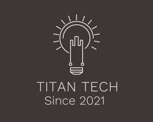 Solar Tech Bulb logo design