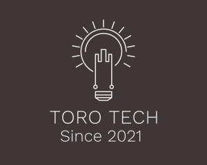 Solar Tech Bulb logo design