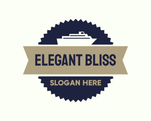 Vacation - Ferry Banner Badge logo design