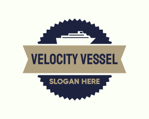 Ferry Banner Badge logo design