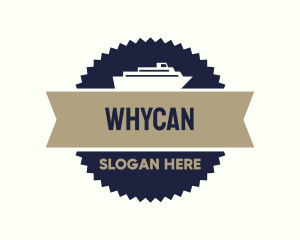 Cruise - Ferry Banner Badge logo design