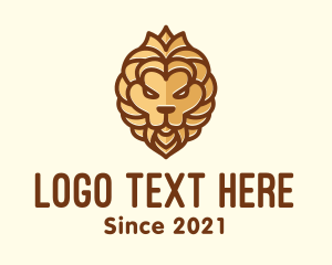 Safari Park - Luxe Lion Crest logo design