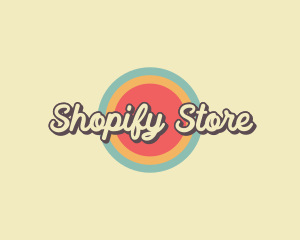 Retro Store Circle logo design