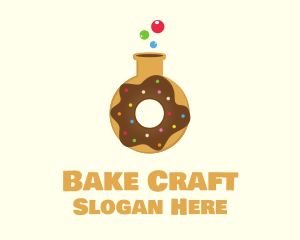 Donut Lab Flask logo design