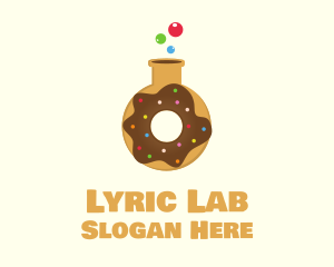 Donut Lab Flask logo design