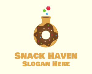 Donut Lab Flask logo design