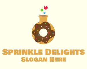 Donut Lab Flask logo design