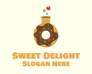 Donut Lab Flask logo design