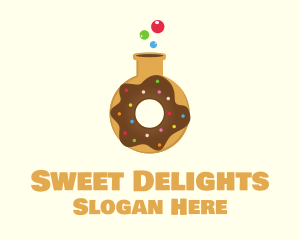 Donut Lab Flask logo design