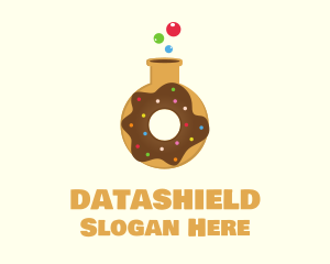 Sweet - Donut Lab Flask logo design