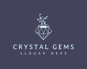 Flower Pot Diamond logo design